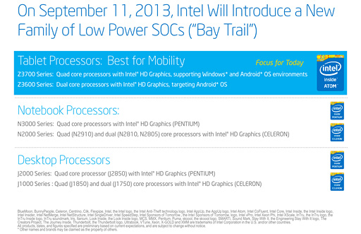 ꡼ No.003 | IntelΥ֥åȸSoCBay Trail-Tפȯɽ̾Atom Z3000꡼