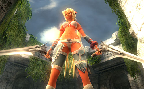 画像集#001のサムネイル/［E3 2008＃28］きわどい衣装の美少女がガンブレードで戦う「X-Blades」 
