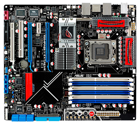 ������#002�Υ���ͥ���/ASUS��3-way SLI�б��Υ����ޡ�����Intel X58�ޥ����ܡ��ɡ�Rampage II Extreme��ȯɽ
