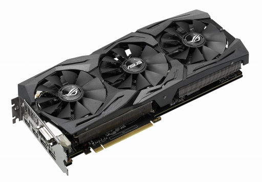 ASUS,ROG STRIXのOC版GTX 1070カードを発売。LEDイルミネーション付き