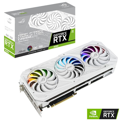 画像ギャラリー No.004のサムネイル画像 / ASUS,白色の独自クーラーを採用するRTX 3090&3080カードを発売