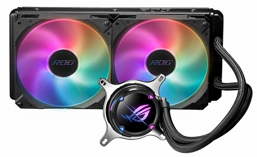 画像ギャラリー No.001のサムネイル画像 / ASUSから2連ファン仕様の光るゲーマー向け液冷クーラーが登場