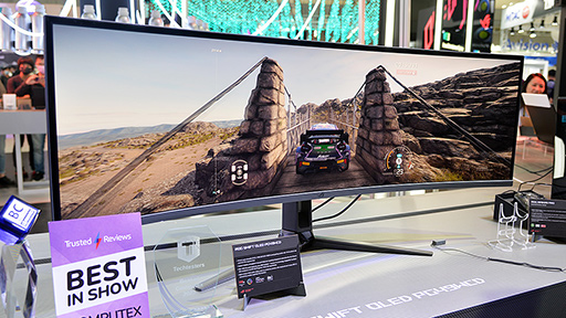 画像ギャラリー No.002のサムネイル画像 / アスペクト比32:9の量子ドット有機ELディスプレイは日本にも投入? ASUSの最新ゲーマー向け製品をチェックしてきた