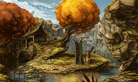 画像集#002のサムネイル/独特なタッチで描かれた背景画が魅力の「The Whispered World」