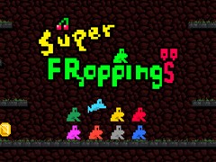 最大8人で遊べる2ボタンのジャンプアクション「スーパーフロッピンズ」，Steamで発売。走り続けるカエルをジャンプさせて上の階層を目指そう
