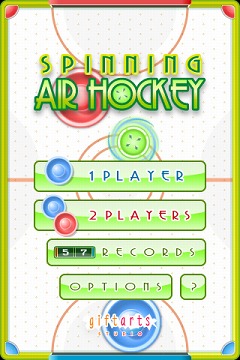 画像ギャラリー No.002のサムネイル画像 / ギフターツ,iPhone用アクション「SPINNING AIR HOCKEY」を配信