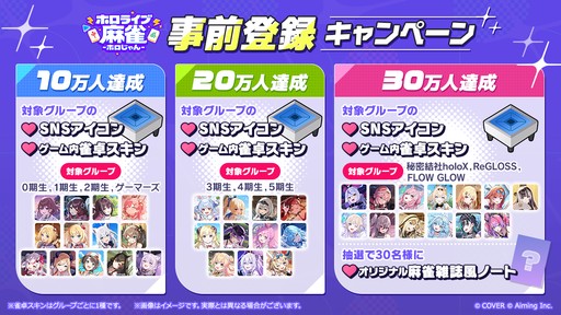 画像ギャラリー No.006のサムネイル画像 / 「ホロライブ麻雀 -ホロじゃん-」,事前登録の受付を開始。ホロライブのタレント総勢37名が参加し,推しを選んで一緒に麻雀を楽しめる