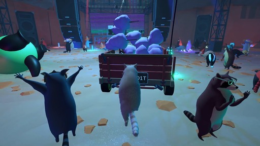 画像ギャラリー No.002のサムネイル画像 / 最大6人で遊べる協力ADV「Trash Day」,Steamで発売。アライグマたちがワゴンを盗み,ゴミを積み込んで「アライグマ天国」を目指す