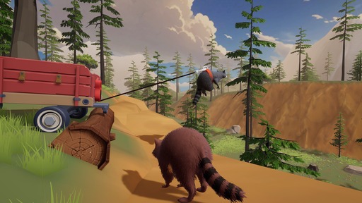 画像ギャラリー No.003のサムネイル画像 / 最大6人で遊べる協力ADV「Trash Day」,Steamで発売。アライグマたちがワゴンを盗み,ゴミを積み込んで「アライグマ天国」を目指す
