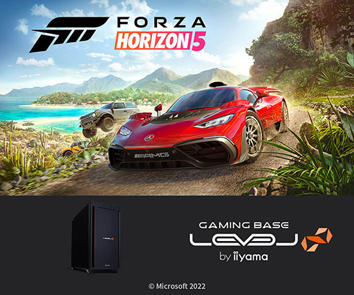 画像集 No.001のサムネイル画像 / LEVEL∞の「Forza Horizon 5」推奨PCに第12世代Core搭載モデルが登場