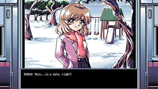 画像ギャラリー No.003のサムネイル画像 / 1999年の冬,故郷を去ろうとする少女と恋人の「最後のデート」を描く。PC-98風ビジュアルノベル「if you stay」,本日より無料配信中