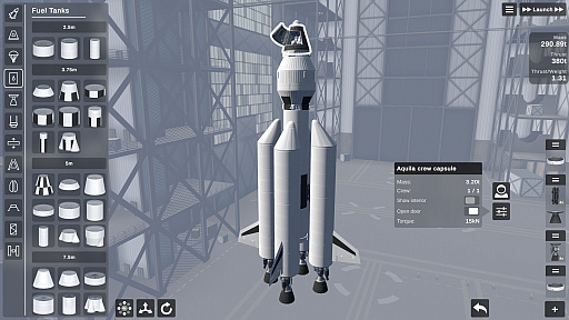 画像ギャラリー No.002のサムネイル画像 / ロケットや宇宙船を自由に設計・建造し,太陽系を飛び回る宇宙開発シミュレーション「Spaceflight Simulator 2」,体験版配信開始