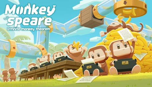 画像ギャラリー No.001のサムネイル画像 / 無限の猿定理を題材にした自動化シム「Monkeyspeare」，Steamストアページを公開。サルたちのタイピングで，シェイクスピア全集を完成させる