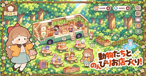 画像ギャラリー No.002のサムネイル画像 / 動物たちと森でキッチンカーを経営。「ちいさな森のごちそう屋」,G123で本日サービス開始。料理やお店の装飾を楽しめる