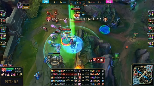 画像ギャラリー No.002のサムネイル画像 / 「LJL 2019 Spring Split」Week5レポート。常勝無敗のDFMとUSGが大激戦,Yutapon選手のスーパープレイが光る