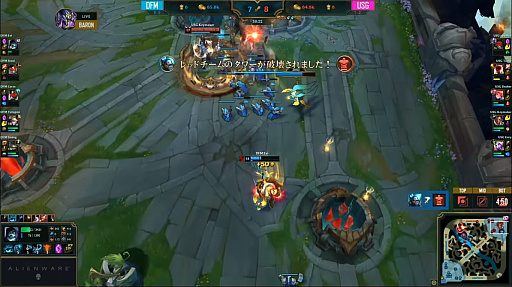 画像ギャラリー No.006のサムネイル画像 / 「LJL 2019 Spring Split」Week5レポート。常勝無敗のDFMとUSGが大激戦,Yutapon選手のスーパープレイが光る