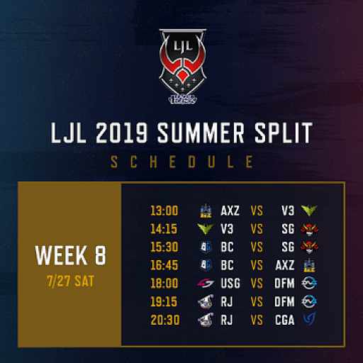  No.009Υͥ / LJL 2019 Summer Split72728˳ŤWeek89θɤNap꤬ȤʤäCGAV3ĩ