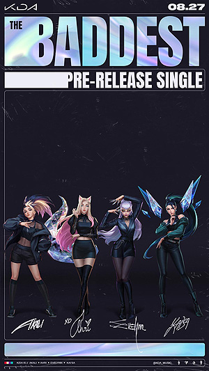 ���������꡼ No.004�Υ���ͥ������ / �֥꡼�������֡��쥸����ɡפΥС������ݥåץ��롼�ס�K/DA�����衣���ʡ�THE BADDEST�ɤ�ȯɽ