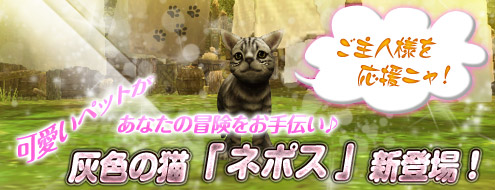 画像ギャラリー No.003のサムネイル画像 / 「アルカディアサーガ」初の支援系“猫”ペット「ネポス」が登場