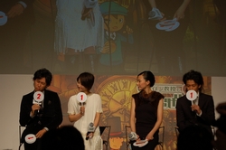 画像集#010のサムネイル/いよいよ明日発売! 大泉洋さんや堀北真希さんらが駆けつけたNDS「レイトン教授と最後の時間旅行」発売記念イベント。アニメ映画は2010年お正月に公開