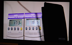 画像集#006のサムネイル/オーバークロック耐性と省電力が力強くアピールされた,Phenom IIローンチイベント