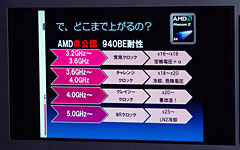 画像集#008のサムネイル/オーバークロック耐性と省電力が力強くアピールされた,Phenom IIローンチイベント