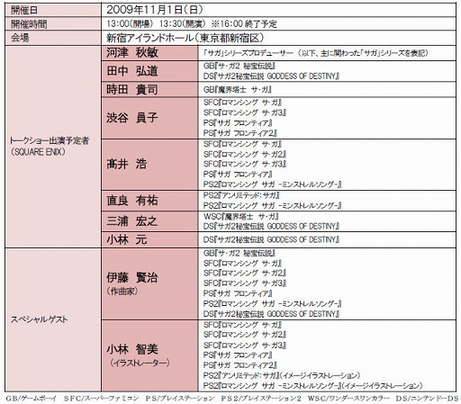 画像ギャラリー No.007のサムネイル画像 / 「サガ20周年キャンペーン」の実施が決定! ファンイベントも