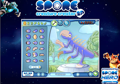 画像ギャラリー No.002のサムネイル画像 / 誰でも「SPORE」のクリーチャーが作り放題。ただし2D。ブラウザで楽しめる「Creature Creator 2-D」が堂々公開
