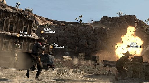 画像ギャラリー No.002のサムネイル画像 / 開拓時代のアメリカ西部で大暴れできる「Red Dead Redemption」の,DLC第一弾「Outlaws to the End」では,協力プレイ用のミッションが追加される