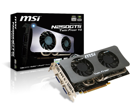 画像ギャラリー No.001のサムネイル画像 / MSI,静音・冷却両立を謳うTwin Frozr搭載GTS 250カードを発売