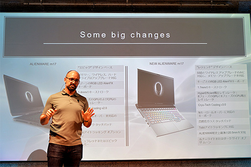 画像ギャラリー No.004のサムネイル画像 / Dell,デザイン一新の新型ノートPC「ALIENWARE m15 R2&m17 R2」を国内発売。「Dell G7 17」などの新製品も披露された発表会をレポート