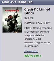 画像ギャラリー No.001のサムネイル画像 / Originでの商品情報リークを受け,Crytekが「Crysis 3」の新情報を2012年4月16日に発表すると予告
