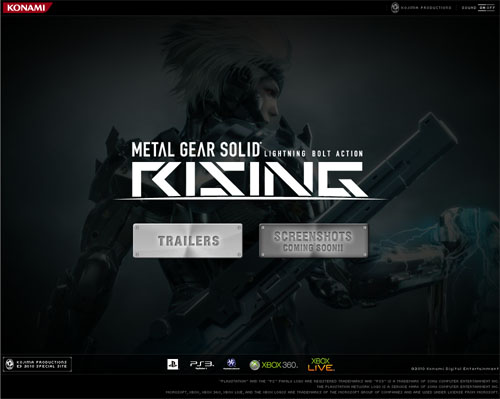 画像集#001のサムネイル/「METAL GEAR SOLID RISING」，「Xbox 360 Media Briefing」で上映されたばかりの最新トレイラーとともに，公式サイトがオープン