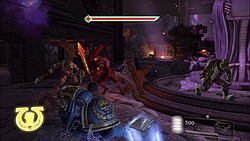 画像ギャラリー No.008のサムネイル画像 / 目立ちすぎる金と青の鎧で味方の盾となり,オルクどもを存分に屠れ! 良質なTPS「ウォーハンマー40,000:スペースマリーン」レビュー