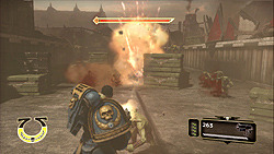 画像ギャラリー No.011のサムネイル画像 / 目立ちすぎる金と青の鎧で味方の盾となり,オルクどもを存分に屠れ! 良質なTPS「ウォーハンマー40,000:スペースマリーン」レビュー