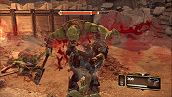 画像ギャラリー No.012のサムネイル画像 / 目立ちすぎる金と青の鎧で味方の盾となり,オルクどもを存分に屠れ! 良質なTPS「ウォーハンマー40,000:スペースマリーン」レビュー