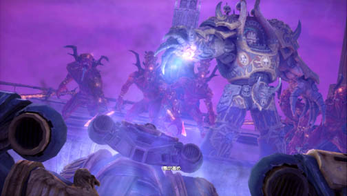 画像ギャラリー No.023のサムネイル画像 / 目立ちすぎる金と青の鎧で味方の盾となり,オルクどもを存分に屠れ! 良質なTPS「ウォーハンマー40,000:スペースマリーン」レビュー