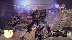 画像ギャラリー No.024のサムネイル画像 / 目立ちすぎる金と青の鎧で味方の盾となり,オルクどもを存分に屠れ! 良質なTPS「ウォーハンマー40,000:スペースマリーン」レビュー