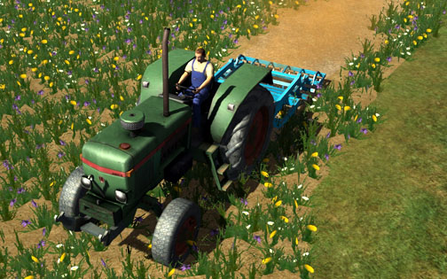 画像集#001のサムネイル/FPS風のUIで農業を営め！ 「ファーミング シミュレーター 2009」のスクリーンショット集を掲載