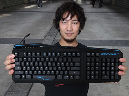 画像集#006のサムネイル/Mad Catz,Cherry茶軸互換キースイッチ採用のゲーマー向け英語配列キーボード「S.T.R.I.K.E. TE」を国内発売