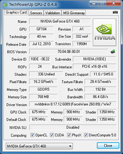 ꡼ No.015 | Ÿ6ԥ1ǤΡGeForce GTX 460 768MBץɤȤäƤߤ