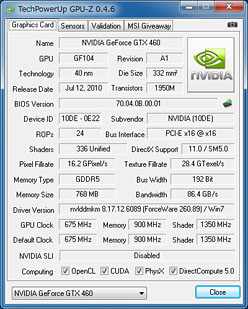 Ÿ6ԥ1ǤΡGeForce GTX 460 768MBץɤȤäƤߤ