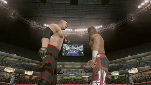 画像ギャラリー No.002のサムネイル画像 / HBKがROYAL RUMBLEで優勝! というムービーを,発売されたばかりの「WWE 2010 SmackDown vs Raw」を使って撮影したんだ