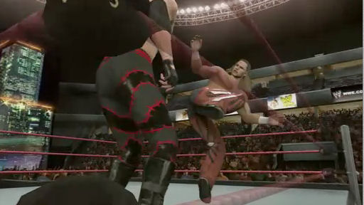 画像ギャラリー No.005のサムネイル画像 / HBKがROYAL RUMBLEで優勝! というムービーを,発売されたばかりの「WWE 2010 SmackDown vs Raw」を使って撮影したんだ