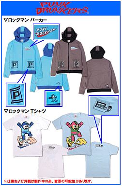 画像ギャラリー No.001のサムネイル画像 / 「ロックマン」,PUNK DRUNKERSとのコラボパーカー&Tシャツが登場