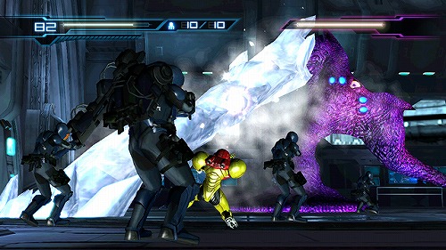画像ギャラリー No.005のサムネイル画像 / 「METROID Other M」,実際のゲーム映像が見られるムービーが公開,三人称と一人称を切り替える独特の操作方法も明らかに