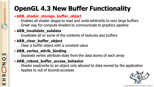 ꡼ No.020 | OpenGLDirectX 11ĶOpenGL ESϿ֤ൡƱʾˡKhronosκǿưݡ