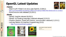 ꡼ No.025 | OpenGLDirectX 11ĶOpenGL ESϿ֤ൡƱʾˡKhronosκǿưݡ