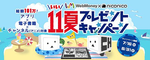 画像ギャラリー No.001のサムネイル画像 / 「WebMoney×niconico」ニコニコポイント使用者にWebMoneyなどが当たる