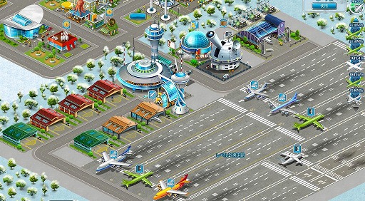 画像ギャラリー No.001のサムネイル画像 / 空港シム「エアポートシティ」がYahoo! Mobageに登場